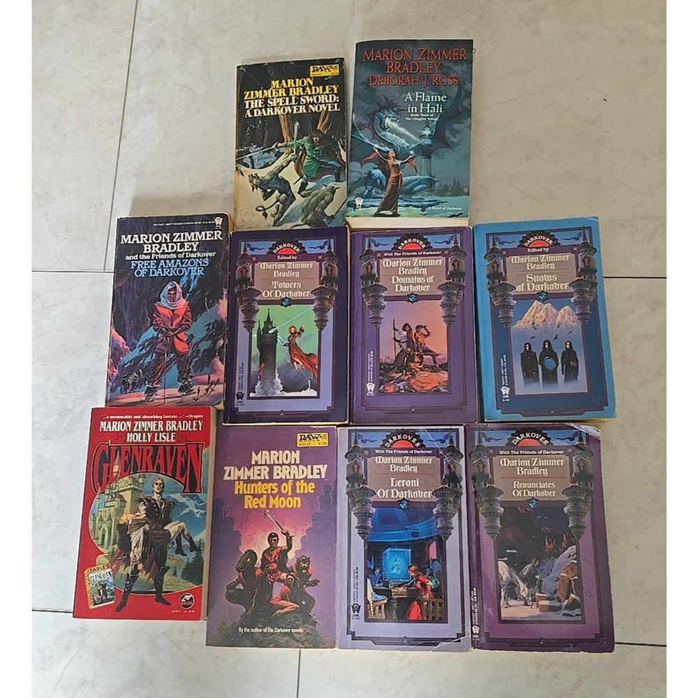 Lot of 10 Vintage Dark Over Marion Zimmer Bradley Fantasy Sci-Fi Paperback Books